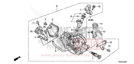 THROTTLE BODY CRF250RG de 2016
